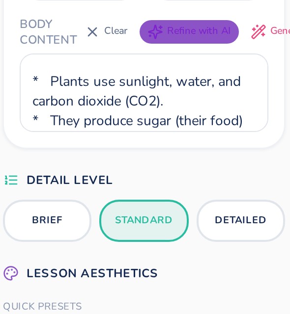 Notes refined into structured content